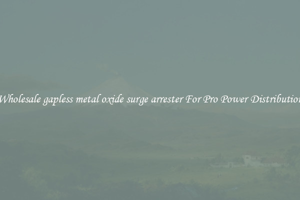 Wholesale gapless metal oxide surge arrester For Pro Power Distribution