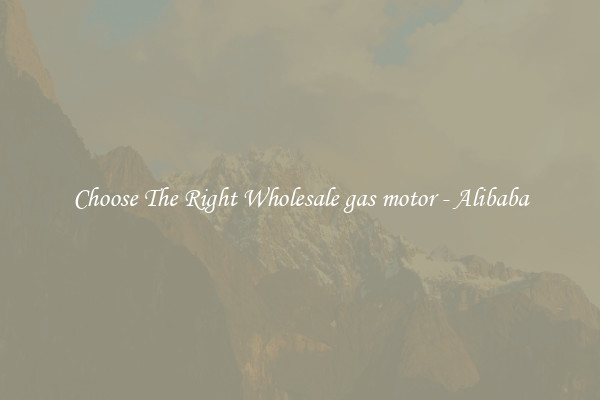 Choose The Right Wholesale gas motor - Alibaba