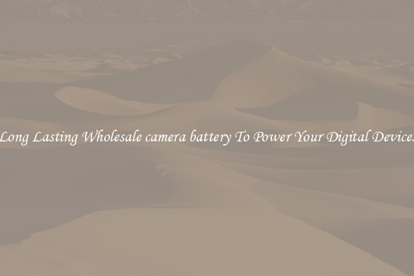 Long Lasting Wholesale camera battery To Power Your Digital Devices