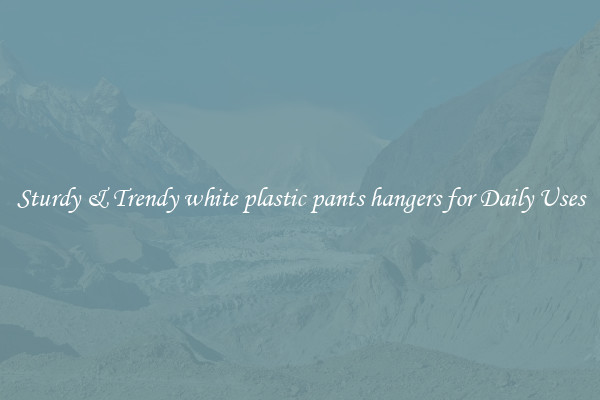 Sturdy & Trendy white plastic pants hangers for Daily Uses