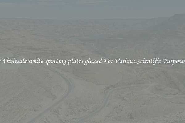 Wholesale white spotting plates glazed For Various Scientific Purposes