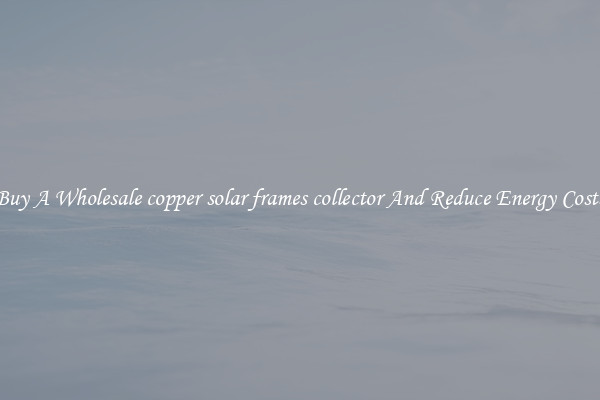 Buy A Wholesale copper solar frames collector And Reduce Energy Costs