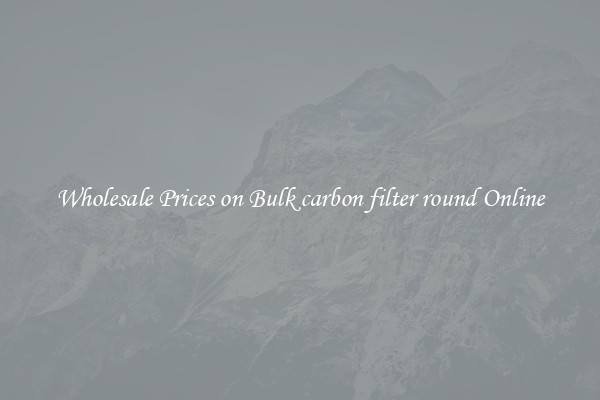 Wholesale Prices on Bulk carbon filter round Online