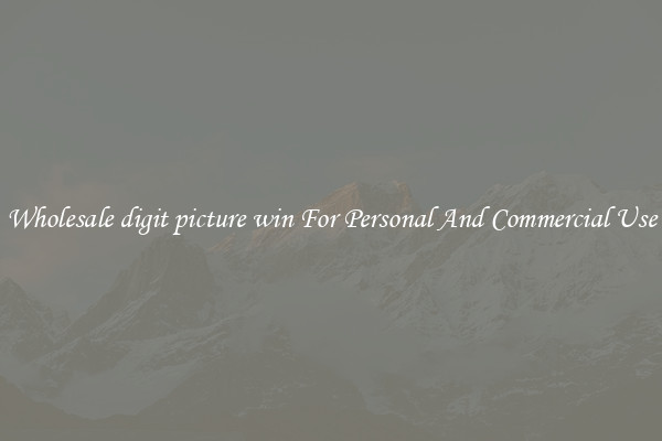 Wholesale digit picture win For Personal And Commercial Use