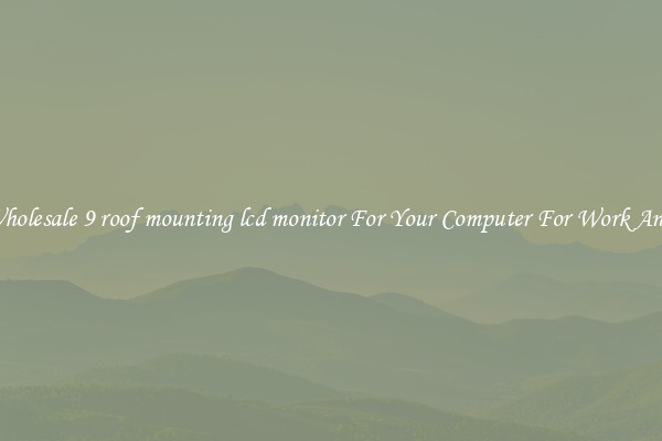 Crisp Wholesale 9 roof mounting lcd monitor For Your Computer For Work And Home