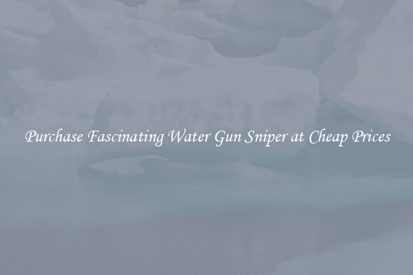Purchase Fascinating Water Gun Sniper at Cheap Prices
