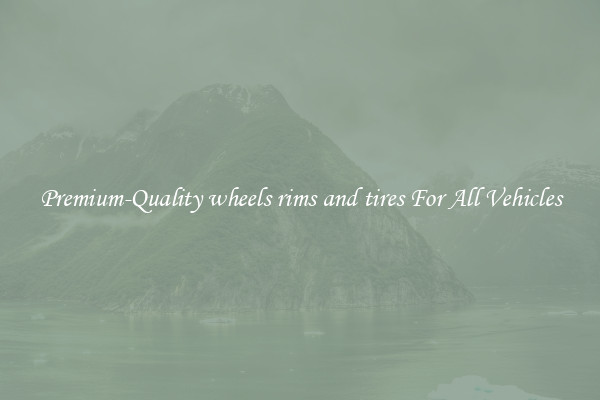 Premium-Quality wheels rims and tires For All Vehicles