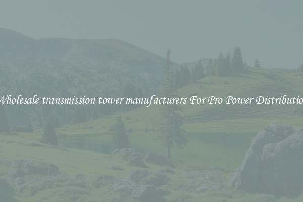 Wholesale transmission tower manufacturers For Pro Power Distribution