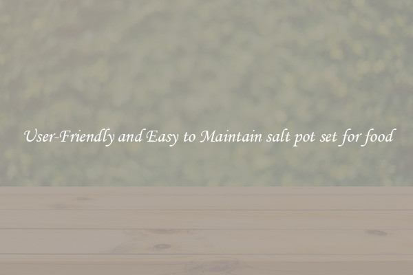 User-Friendly and Easy to Maintain salt pot set for food